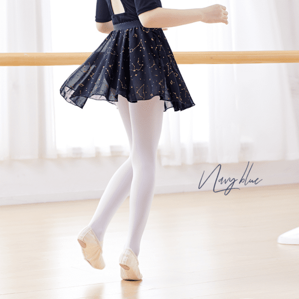 Ballet Skirt Elastic Chiffon Skirt Dance Skirt Girls Woman Constellation Pattern Half Skirt For Dancing