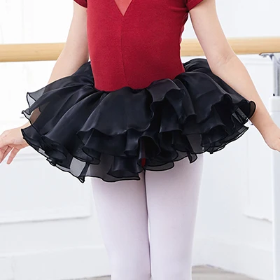 Ballet Skirt Girls Tutu Skirt Kids Ballet Tutu Puffy Ballerina Princess Tutu Stage Wear Tutu Dress Organza Pettiskirt
