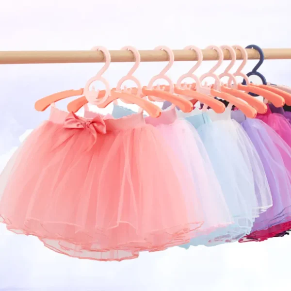 Ballet Skirt Girls Ballet Tutu Fluffy Dance Tutu Skirt Satin Bow Knot Tulle Skirts Ballet Dance Costumes Puffy Short Dresses
