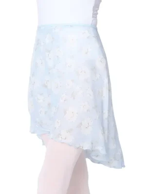 Ballet Skirt Women Printing Skirt Adult Ballet Dance Short Dresses Satn Ribbon Chiffon Skirts Blue Yellow