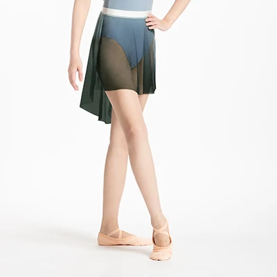 Ballet Skirt Woman Dance Skirt Transparent Mesh Skirts Adults Short Skirt For Dancing Irregular Skirt