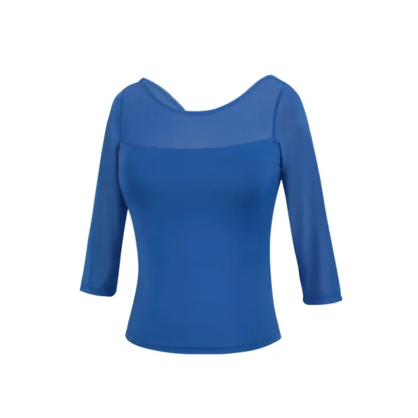 Ballet Tops Woman Dance Tops Mesh Splice Ballet Shirt Clothing Elegant Adults Yoga Ballerina Dance Costume Lady
