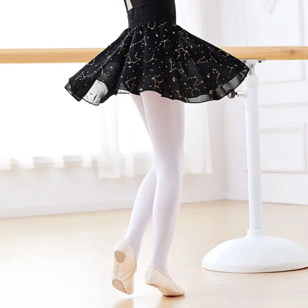 Ballet Skirt Elastic Chiffon Skirt Dance Skirt Girls Woman Constellation Pattern Half Skirt For Dancing