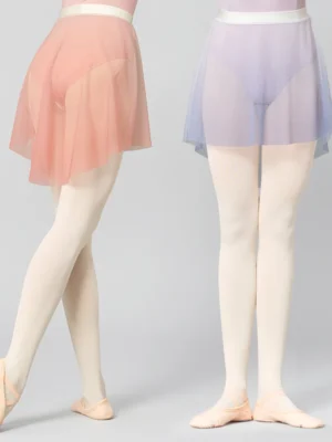 Ballet Skirt Woman Dance Skirt Transparent Mesh Skirts Adults Short Skirt For Dancing Irregular Skirt