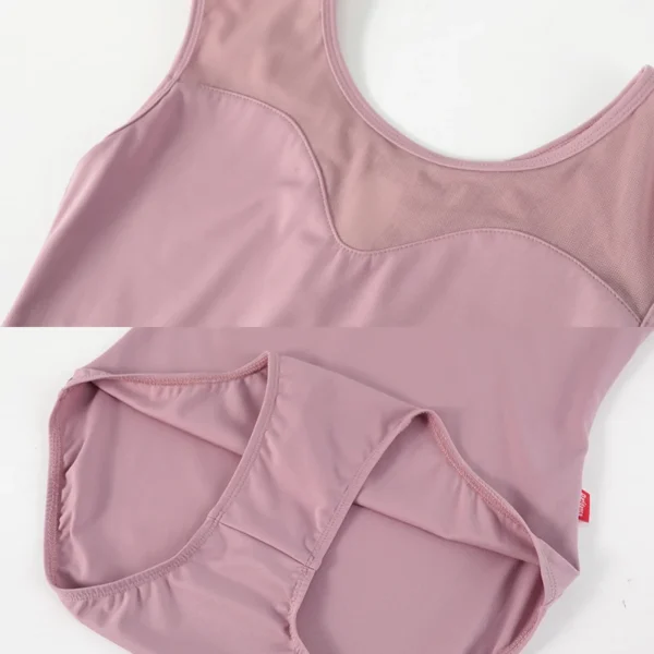 Ballet Leotard Woman Gymnastics Leotard Dancing Bodysuit Nylon Splice Sleeveless Dance Leotard