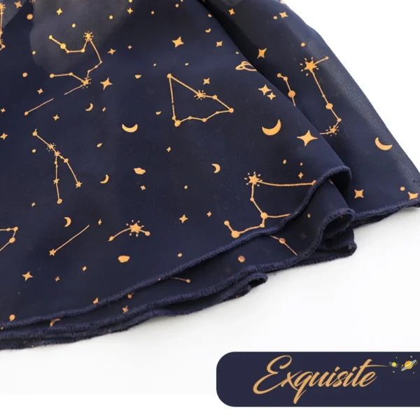 Ballet Skirt Elastic Chiffon Skirt Dance Skirt Girls Woman Constellation Pattern Half Skirt For Dancing