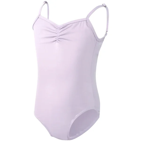 Ballet Leotards Girls Gymnastics Leotard Camisole Leotards Drawstring V Back Nylon Dance Leotards Ballet Bodysuit For Girls