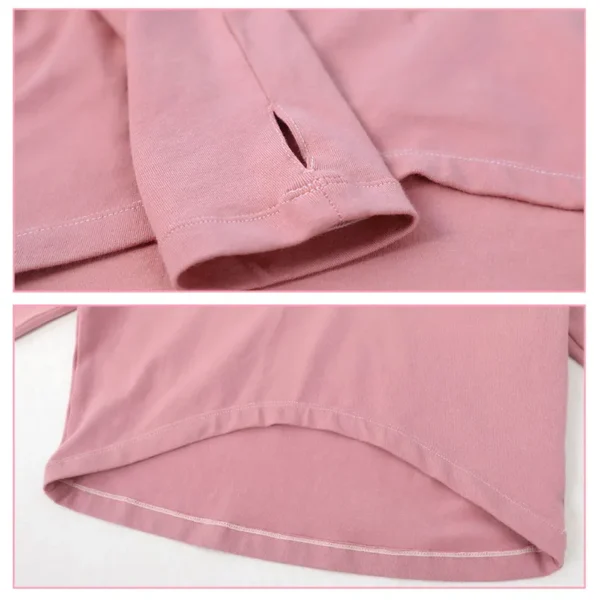 Woman Ballet Tops Drawstring Cotton Long Sleeve Dance Shirts Tops Woman Dancewear Training Tops Dance Costumes