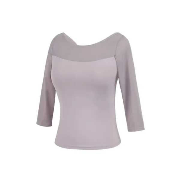 Ballet Tops Woman Dance Tops Mesh Splice Ballet Shirt Clothing Elegant Adults Yoga Ballerina Dance Costume Lady