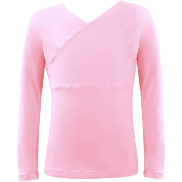 Ballet Tops Girls Dance T-shirt Long Sleeves Clothes Cross Neck Tops+Pants Sets Ballet Suits For Girls Dancewear